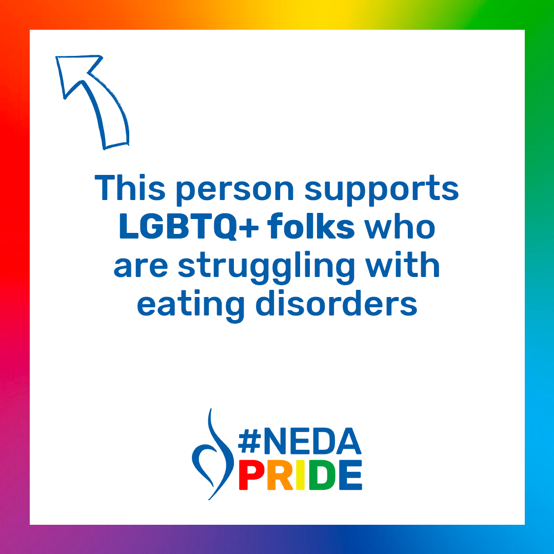 This person supports LGBTQ folks who are struggling with eating disorders